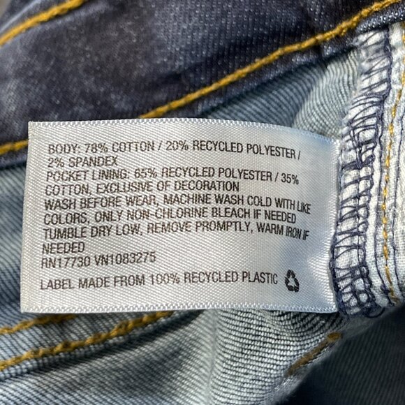 Cat & Jack Boy's Jeans Skinny Dark Wash Size 12 Husky Adjustable Waist - Picture 4 of 5